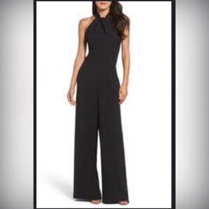 Julia Jordan Elegant Black Wide-Leg Jumpsuit